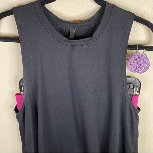 Purple Teardrop Rhinestone Earrings - Picture 4 of 4